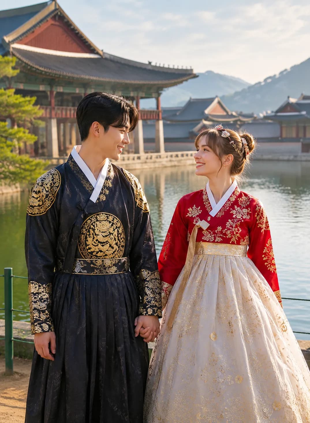 Hanbok at Gyeongbokgung Palace